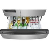 Frigidaire Standard-Depth 26.3-cu ft 4 -Door 36-in Wide French Door Refrigerator with Ice Maker with Water