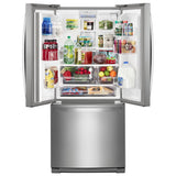 Whirlpool Standard-Depth 19.7-cu ft 3 -Door French Door Refrigerator with Ice Maker with Water Dispenser ( Fingerprint Resistant Stainless Steel )