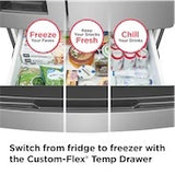 Frigidaire Standard-Depth 26.3-cu ft 4 -Door 36-in Wide French Door Refrigerator with Ice Maker with Water