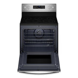 Whirlpool 30-in Glass Top 5 burners 5.3-cu ft Air Fry Convection Oven Freestanding Electric Range ( Fingerprint Resistant Stainless Steel )