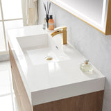 Vinnova Huesca 48-in North American Oak Finish Single Sink Bathroom Vanity. Cab Only