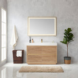 Vinnova Huesca 48-in North American Oak Finish Single Sink Bathroom Vanity. Cab Only