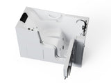 Project Source 29.53-in x 59.84-in White Acrylic Walk-In Whirlpool Tub with Faucet, Hand Shower and Drain (Right Drain)