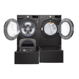 LG TurboWash 360 4.5-cu ft High Efficiency Stackable Steam Cycle Smart Front-Load Washer (Black Steel) ENERGY STAR