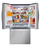 LG Counter-depth MAX 25.5-cu ft Smart French Door Refrigerator with Dual Ice Maker, Water and Ice Dispenser (Fingerprint Resistant) ENERGY STAR