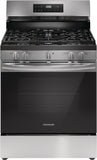 Frigidaire 30-in 5 Burners 5.1-cu ft Steam Cleaning Freestanding Natural Gas Range (Fingerprint Resistant Stainless Steel)