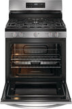 Frigidaire 30-in 5 Burners 5.1-cu ft Steam Cleaning Freestanding Natural Gas Range (Fingerprint Resistant Stainless Steel)