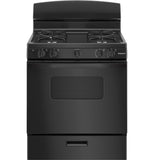 Hotpoint 30-in 4 burners 4.8-cu ft Freestanding Natural Gas Range ( Black )