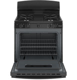 Hotpoint 30-in 4 burners 4.8-cu ft Freestanding Natural Gas Range ( Black )