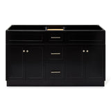 ARIEL Hamlet 60-in Black Bathroom Vanity Base Cabinet without Top