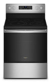 Whirlpool 30-in Glass Top 5 burners 5.3-cu ft Air Fry Convection Oven Freestanding Electric Range ( Fingerprint Resistant Stainless Steel )
