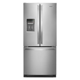 Whirlpool Standard-Depth 19.7-cu ft 3 -Door French Door Refrigerator with Ice Maker with Water Dispenser ( Fingerprint Resistant Stainless Steel )