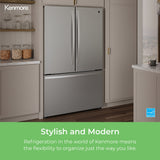 Kenmore Counter-depth 20.3-cu ft French Door Refrigerator with Ice Maker (Stainless Steel) ENERGY STAR