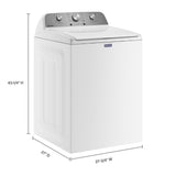 Maytag Deep Fill 4.5-cu ft High Efficiency Agitator Top-Load Washer (White)