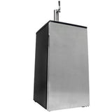 Single Tap 18 in. 1/6 Barrel Beer Keg Dispenser in Stainless Steel