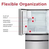 Frigidaire Standard-Depth 26.3-cu ft 4 -Door 36-in Wide French Door Refrigerator with Ice Maker with Water