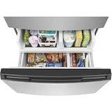 Frigidaire Standard-Depth 26.3-cu ft 4 -Door 36-in Wide French Door Refrigerator with Ice Maker with Water