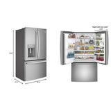 GE Profile 22.1 cu. ft. French Door Refrigerator with Hands-Free Autofill in Stainless Steel, Counter Depth