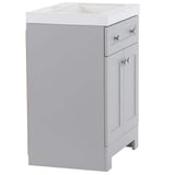 Everdean 25 in. W x 19 in. D x 34 in. H Single Sink Bath Vanity in Pearl Gray with White Cultured Marble Top