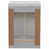 Everdean 25 in. W x 19 in. D x 34 in. H Single Sink Bath Vanity in Pearl Gray with White Cultured Marble Top
