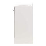 18.63 in. W x 16.63 in. D x 35.00 in. H Bath Vanity in White with Cultured Marble Vanity Top in White with White Basin