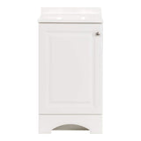 18.63 in. W x 16.63 in. D x 35.00 in. H Bath Vanity in White with Cultured Marble Vanity Top in White with White Basin