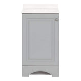 19 in. Single Sink Pearl Gray Bath Vanity with White Cultured Marble Top (Assembled)