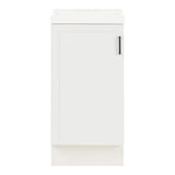 Penlee 17 in. Single Sink White Bath Vanity with White Cultured Marble Top (Assembled)