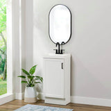 Penlee 17 in. Single Sink White Bath Vanity with White Cultured Marble Top (Assembled)