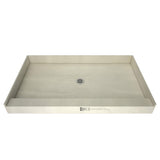 Redi Base 36 in. x 48 in. Single Threshold Shower Base with Center Drain and Polished Chrome Drain Plate