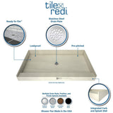 Redi Base 36 in. x 48 in. Single Threshold Shower Base with Center Drain and Polished Chrome Drain Plate